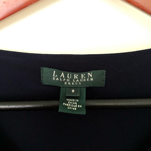 Lauren b Ralph Lauren Navy Blue dress - Picture 3 of 4